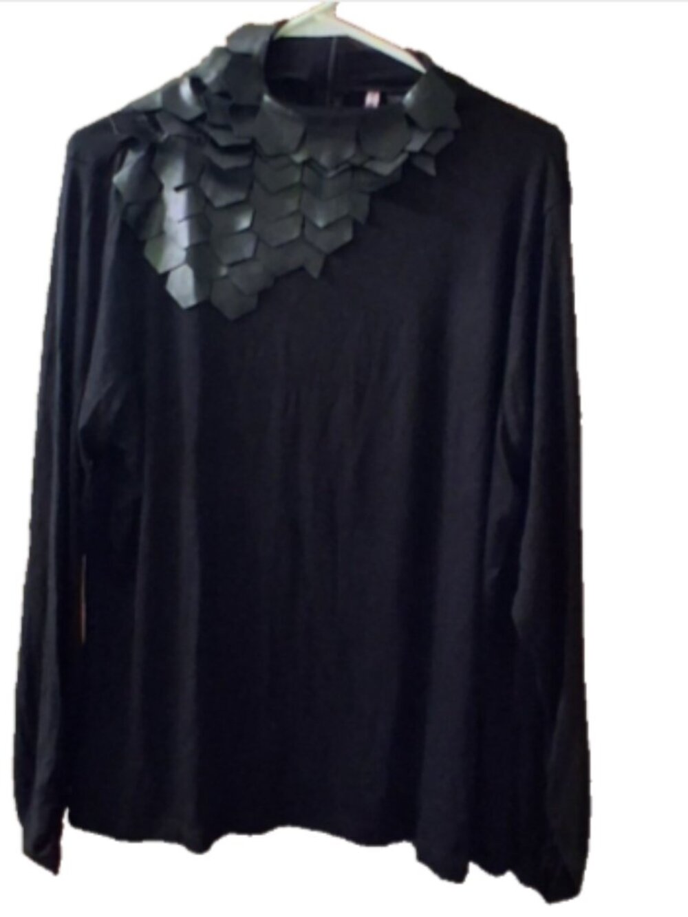 Love By Design Womens 1X Black Knit Long Sleeve Zipper Closure Stretch Sweater